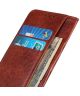 OnePlus Nord Book Case Leather Wallet Case Bruin