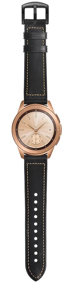 Universeel Smartwatch 20MM Bandje Cowhide Echt Leer en Siliconen Zwart afbeelding 5