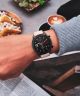 Universeel Smartwatch 22MM Bandje Echt Leer met Vlindersluiting Roze