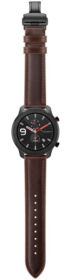 Universeel Smartwatch 20MM Bandje - Echt Leer - met Vlindersluiting - Bruin afbeelding 5