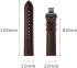 Universeel Smartwatch 20MM Bandje - Echt Leer - met Vlindersluiting - Bruin afbeelding 8