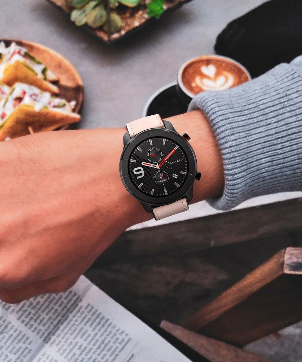 Universeel Smartwatch 20MM Bandje - Echt Leer - met Vlindersluiting - Roze afbeelding 3