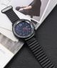 Universeel Smartwatch 20MM Bandje Echt Leer met Magneetsluiting Zwart