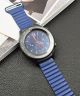 Universeel Smartwatch 20MM Bandje Echt Leer met Magneetsluiting Blauw
