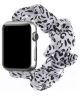 Apple Watch 45MM / 44MM / 42MM Bandje Elastische Scrunchie Luipaard Print