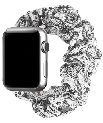 Apple Watch 45MM / 44MM / 42MM Bandje Elastische Scrunchie Slangen Print Bandjes