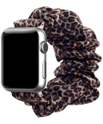 Apple Watch 41MM / 40MM / 38MM Bandje Elastische Scrunchie Panter Print
