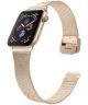 Geschikt voor Apple Watch 41MM - 38MM Bandje Milanese Staal Goud