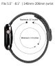 Geschikt voor Apple Watch 41MM / 40MM / 38MM Bandje Milanese Staal Zwart