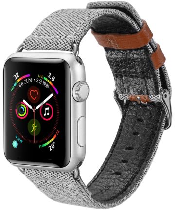 Dux Ducis Casual Apple Watch 41MM / 40MM / 38MM Bandje Textiel Stof Grijs Bandjes