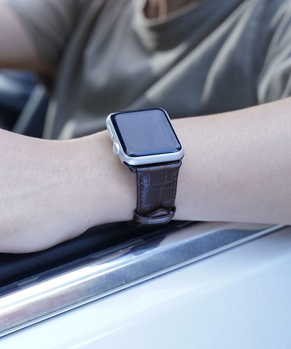 Dux Ducis Apple Watch 41MM / 40MM / 38MM Bandje Echt Leer Bruin afbeelding 3