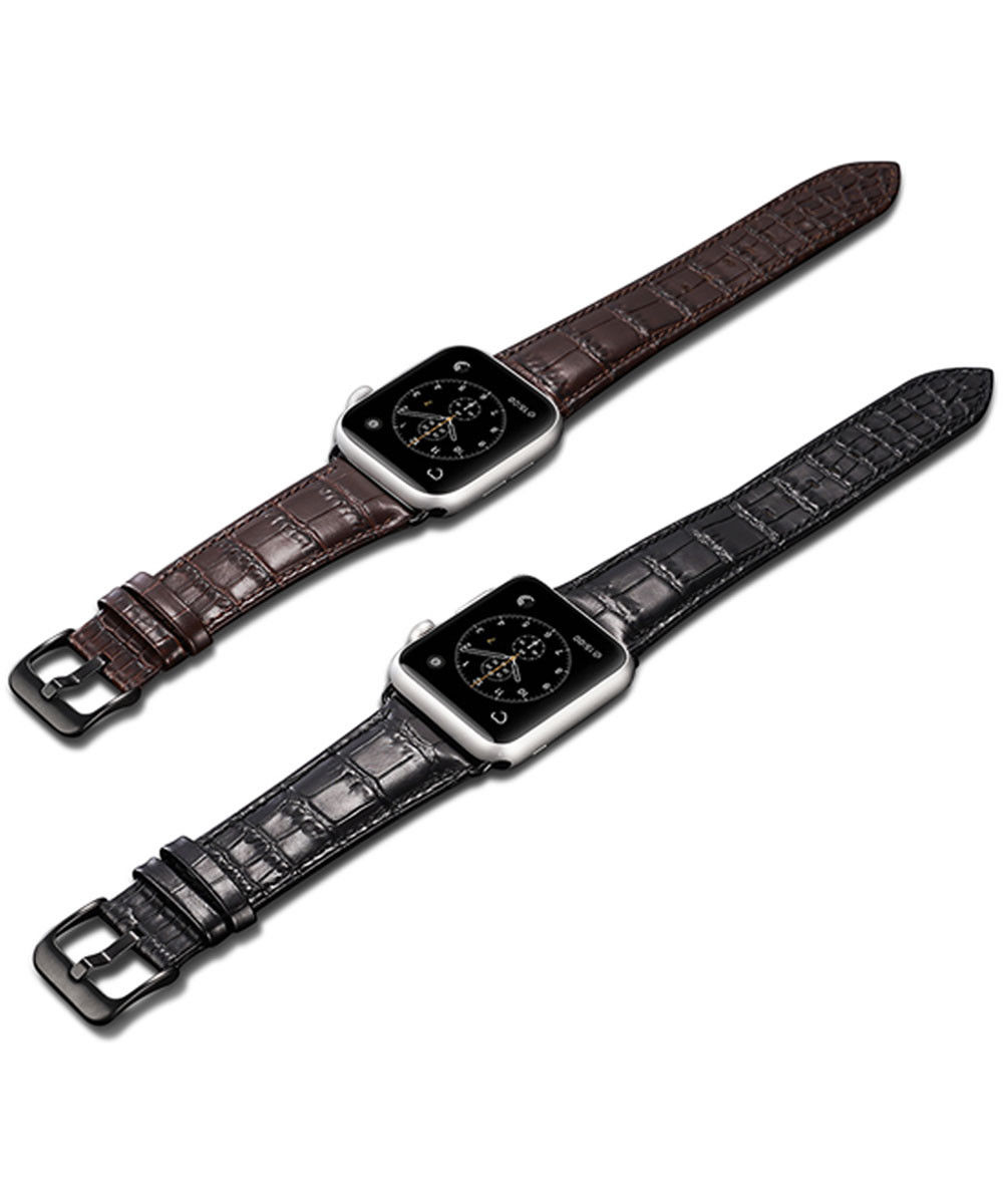 Dux Ducis Apple Watch 41MM / 40MM / 38MM Bandje Echt Leer Bruin afbeelding 7