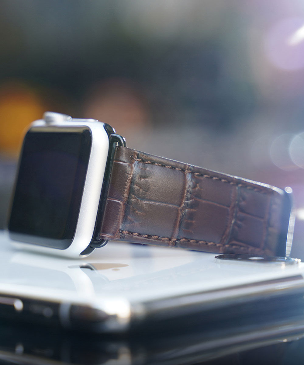 Dux Ducis Apple Watch 41MM / 40MM / 38MM Bandje Echt Leer Bruin afbeelding 4