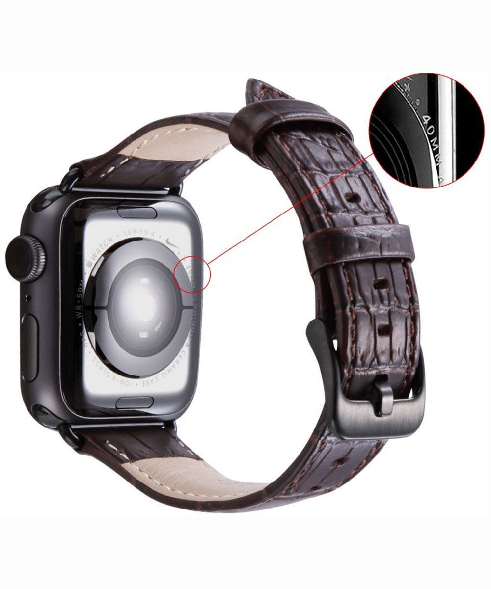 Dux Ducis Apple Watch 41MM / 40MM / 38MM Bandje Echt Leer Bruin afbeelding 5