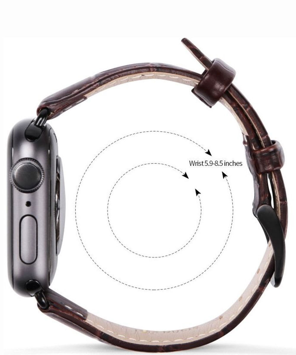 Dux Ducis Apple Watch 41MM / 40MM / 38MM Bandje Echt Leer Bruin afbeelding 6