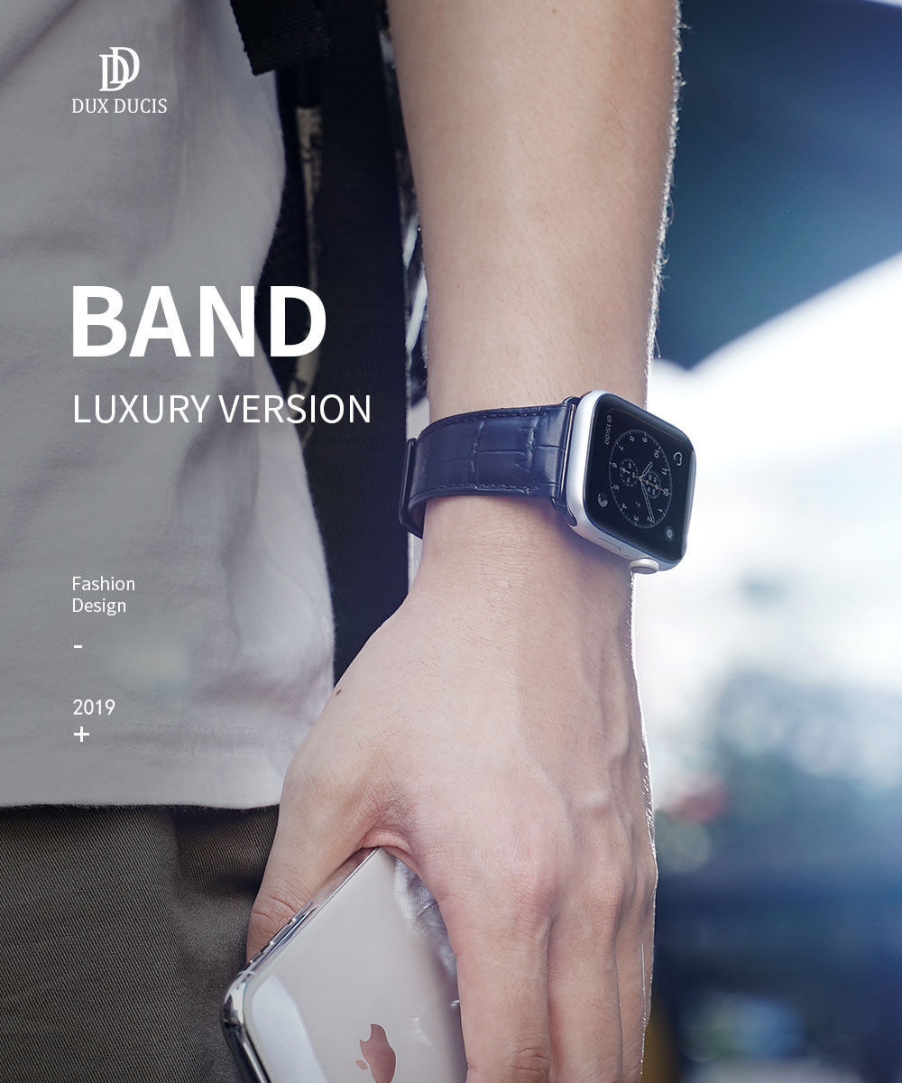 Dux Ducis Apple Watch 41MM / 40MM / 38MM Bandje Echt Leer Bruin afbeelding 11