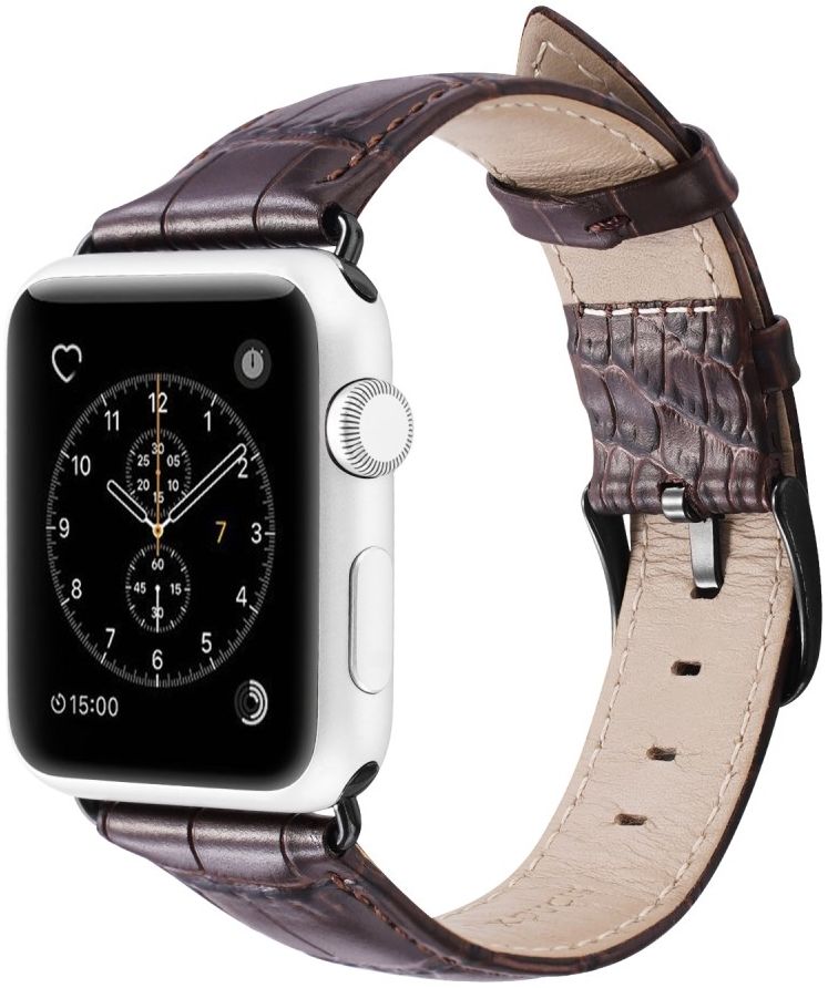 Dux Ducis Apple Watch 41MM / 40MM / 38MM Bandje Echt Leer Bruin afbeelding 1