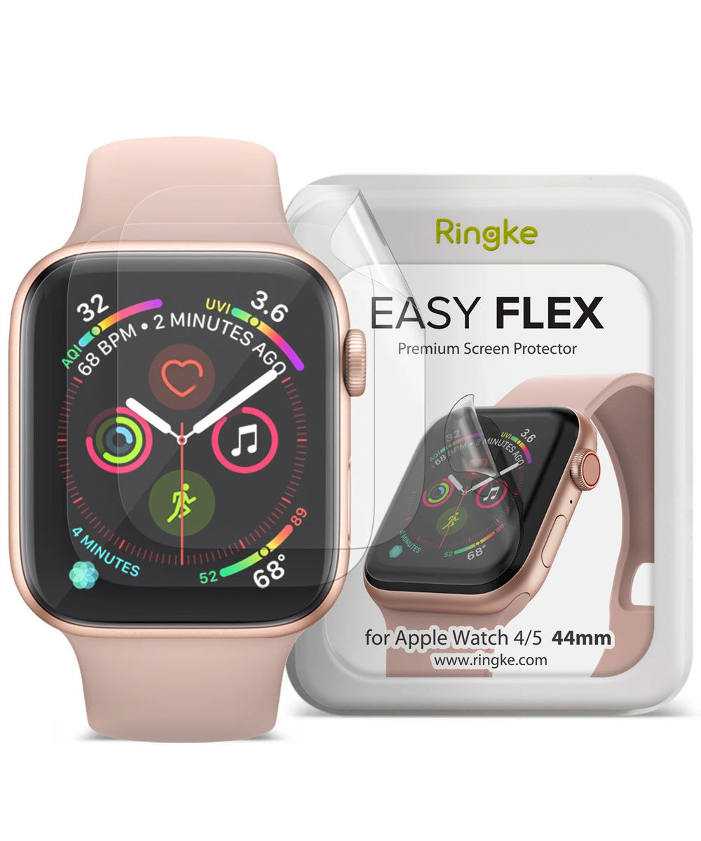 Ringke Easy Flex Apple Watch 44MM Screenprotector Folie Clear (3-Pack) afbeelding 1