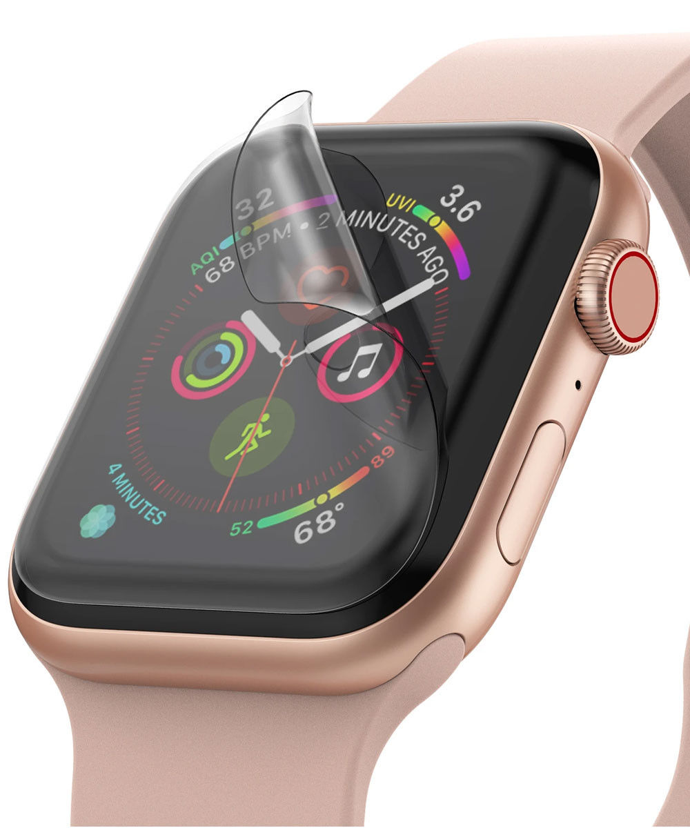 Ringke Easy Flex Apple Watch 44MM Screenprotector Folie Clear (3-Pack) afbeelding 2
