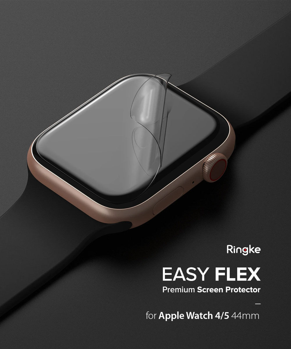 Ringke Easy Flex Apple Watch 44MM Screenprotector Folie Clear (3-Pack) afbeelding 11