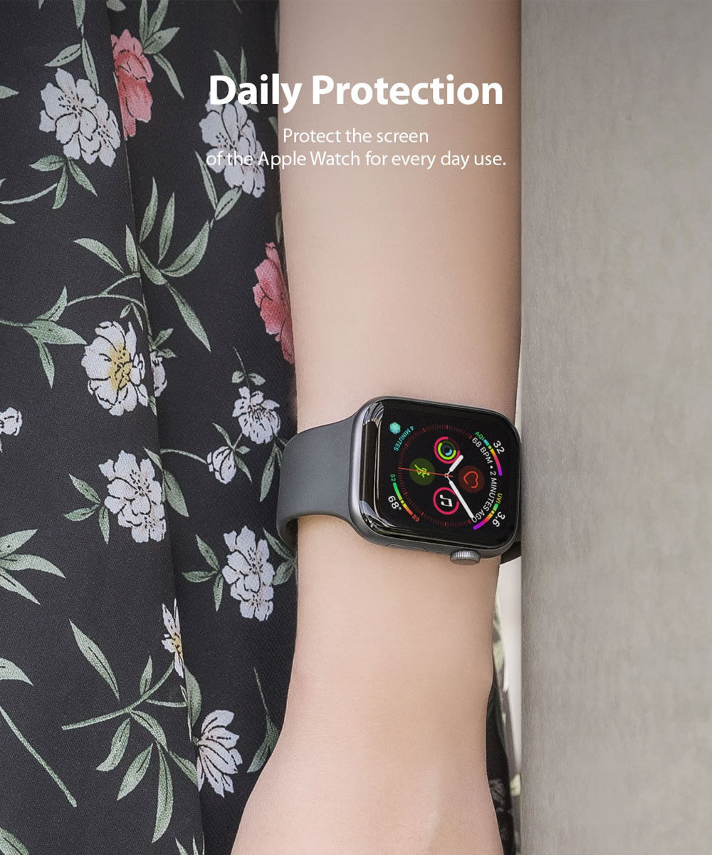 Ringke Easy Flex Apple Watch 44MM Screenprotector Folie Clear (3-Pack) afbeelding 9