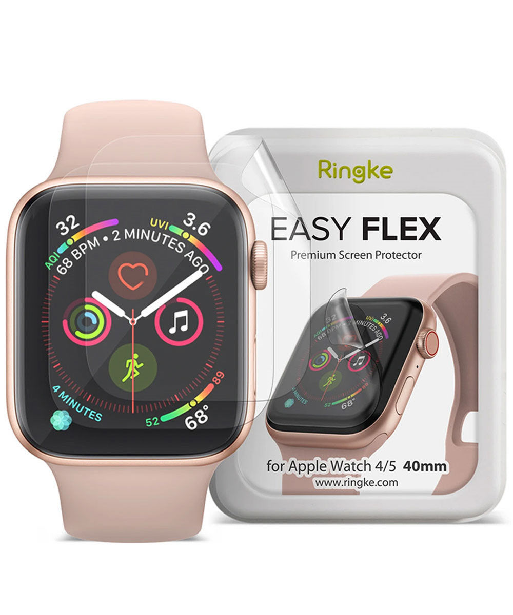 Ringke Easy Flex Apple Watch 40MM Screenprotector Folie Clear (3-Pack) afbeelding 1