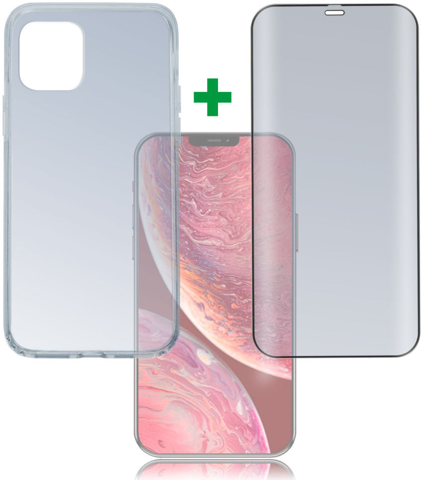 4smarts 360° Premium Protection Set Apple iPhone 12 Mini Zwart afbeelding 1