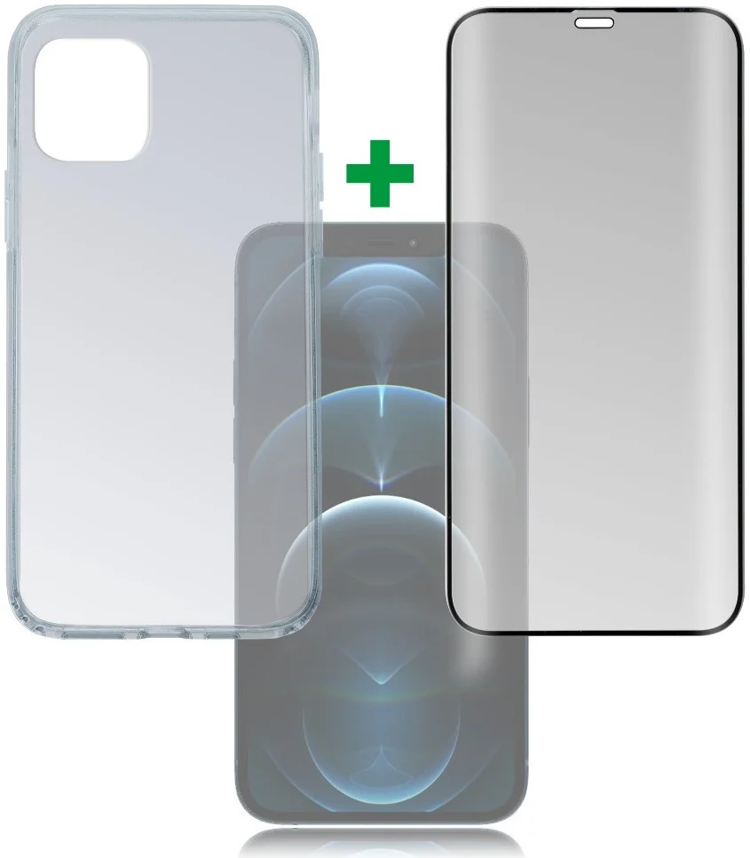 4smarts 360° Premium Protection Set Apple iPhone 12 / 12 Pro Zwart afbeelding 3