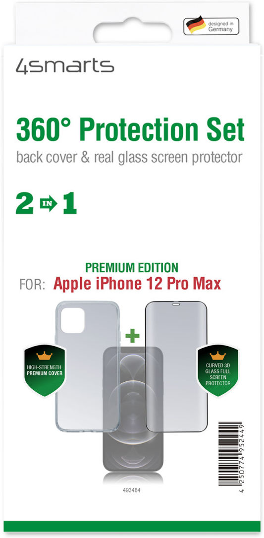 4smarts 360 Limited Protection Set Apple iPhone 12 Pro Max Zwart afbeelding 5