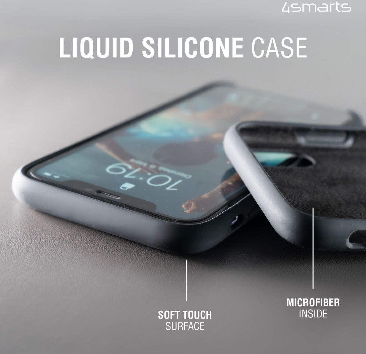 4smarts CUPERTINO Series Apple iPhone 12 Mini Hoesje Siliconen Zwart afbeelding 3