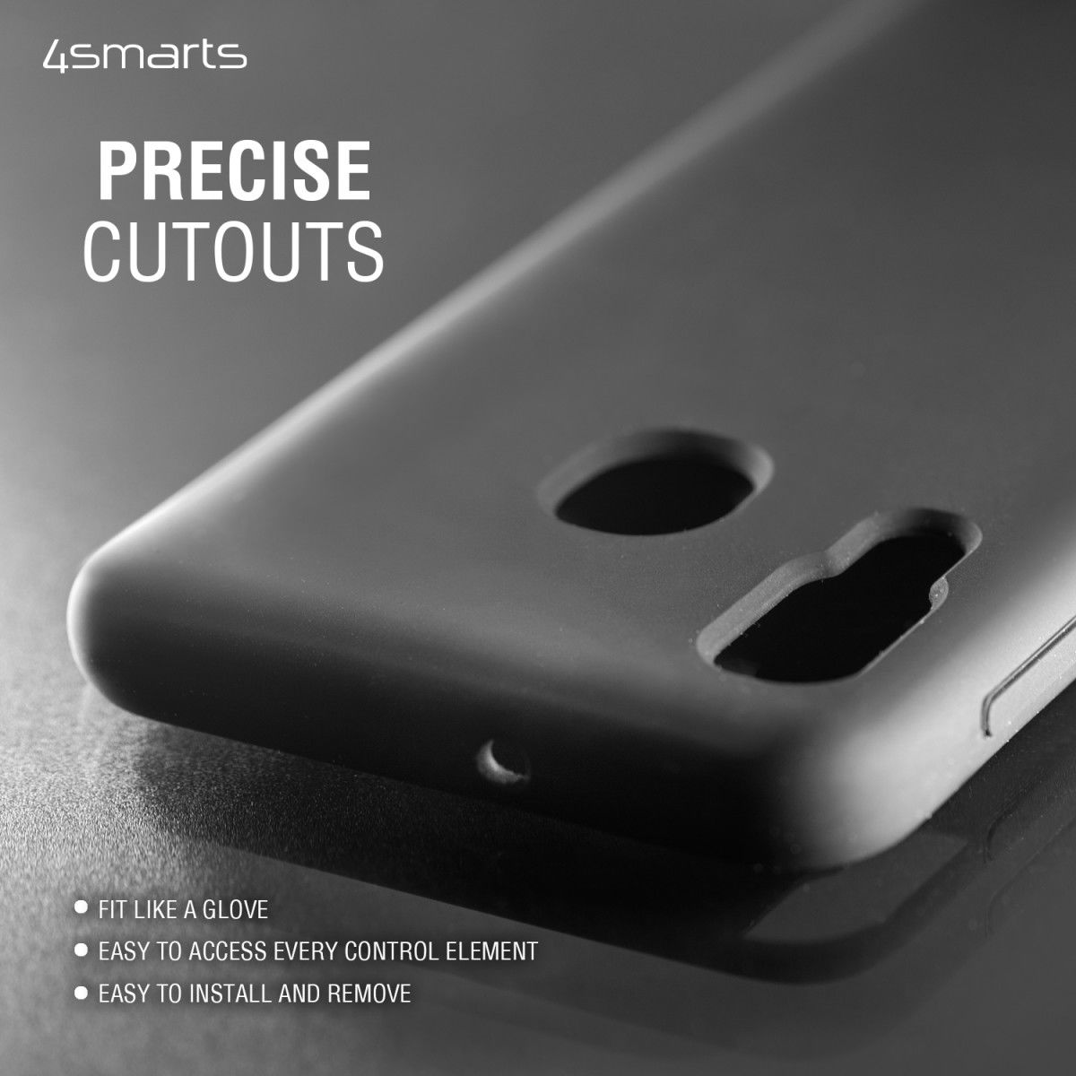 4smarts CUPERTINO Series Apple iPhone 12 Mini Hoesje Siliconen Zwart afbeelding 5
