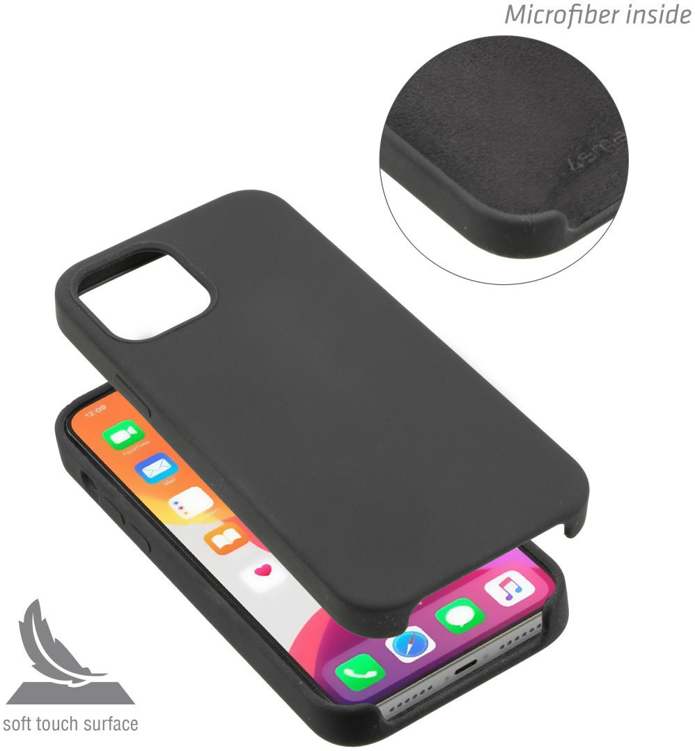 4smarts CUPERTINO Apple iPhone 12 / 12 Pro Hoesje Siliconen Zwart afbeelding 4