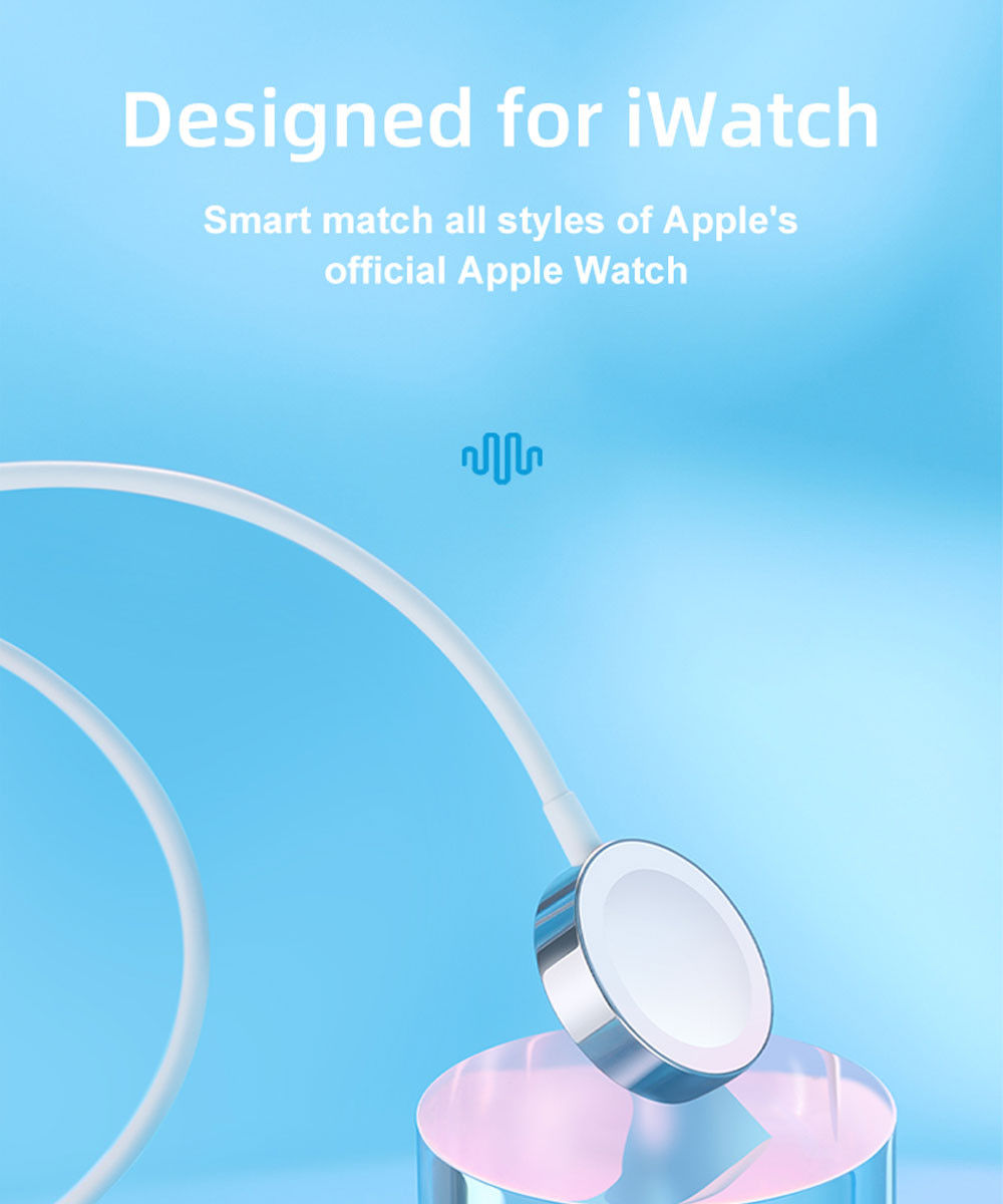 Joyroom S-IW001 Ben Series Apple Watch Magnetische Kabel 1.2m Wit afbeelding 8