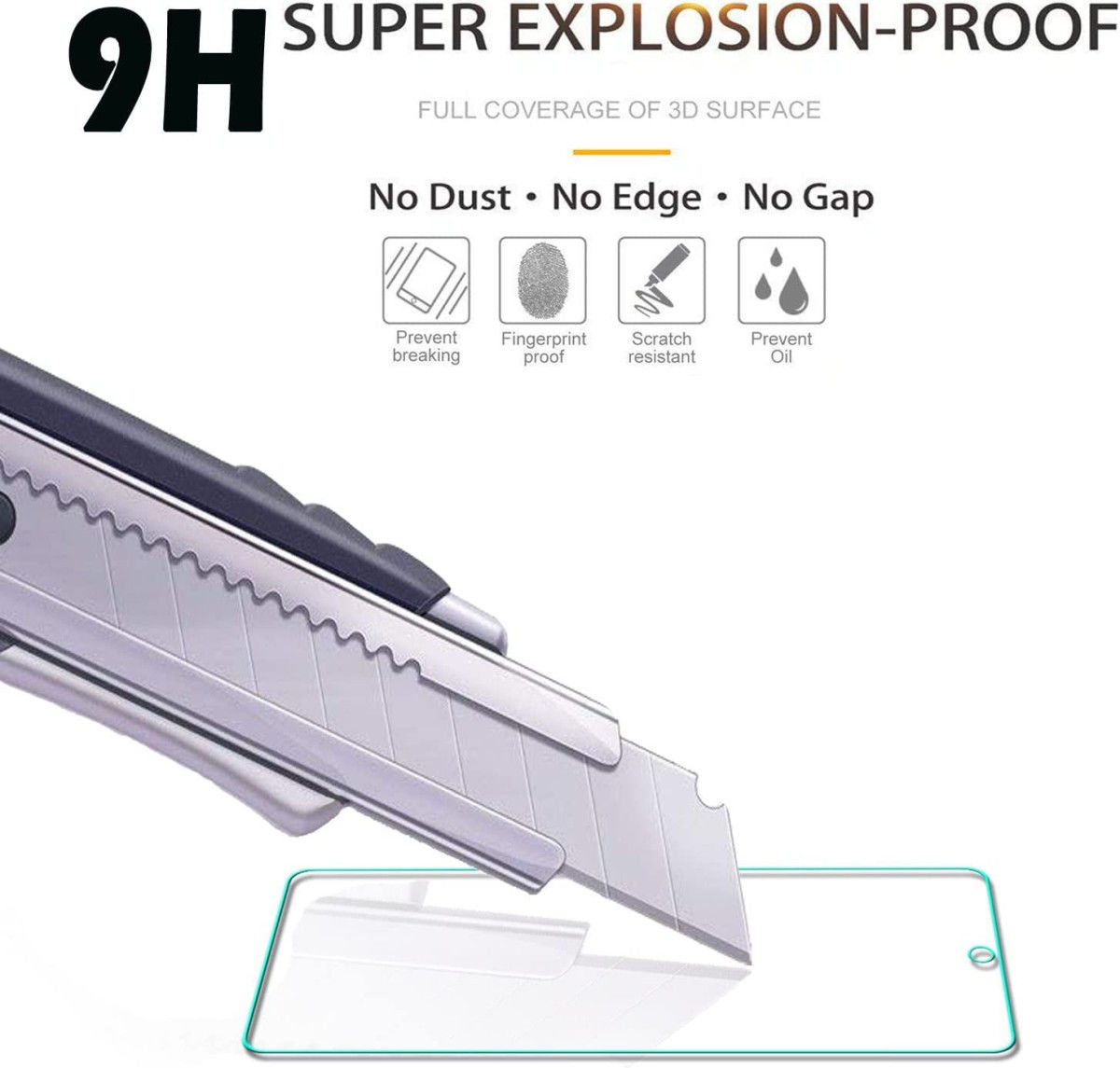 Motorola Moto G 5G Plus Arc Edge Tempered Glass Screenprotector afbeelding 3