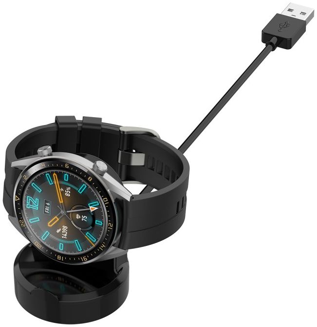 Huawei Watch GT / GT2 / GT2E en Honor Magic Draadloze Oplader Zwart afbeelding 3