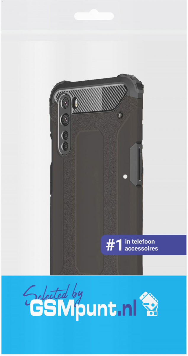 OnePlus Nord Hoesje Shock Proof Hybride Backcover Zwart afbeelding 3