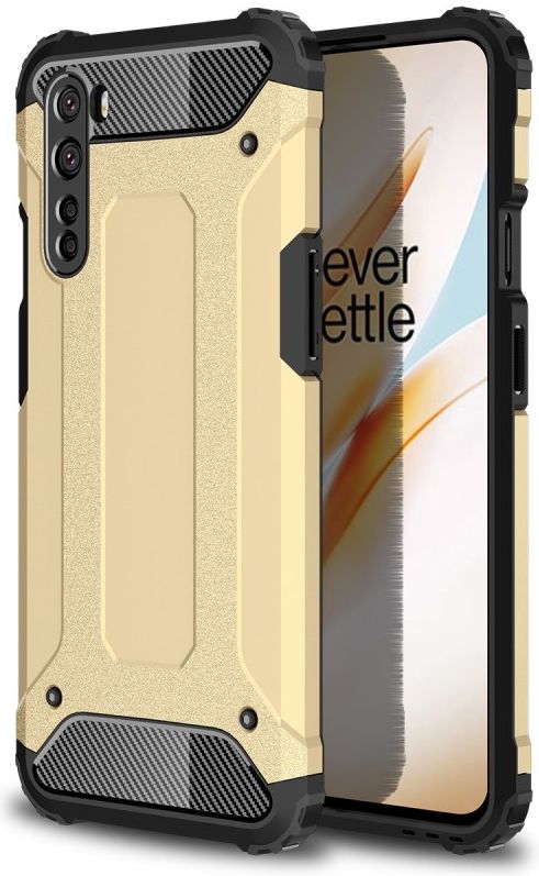 OnePlus Nord Hoesje Shock Proof Hybride Backcover Goud afbeelding 1