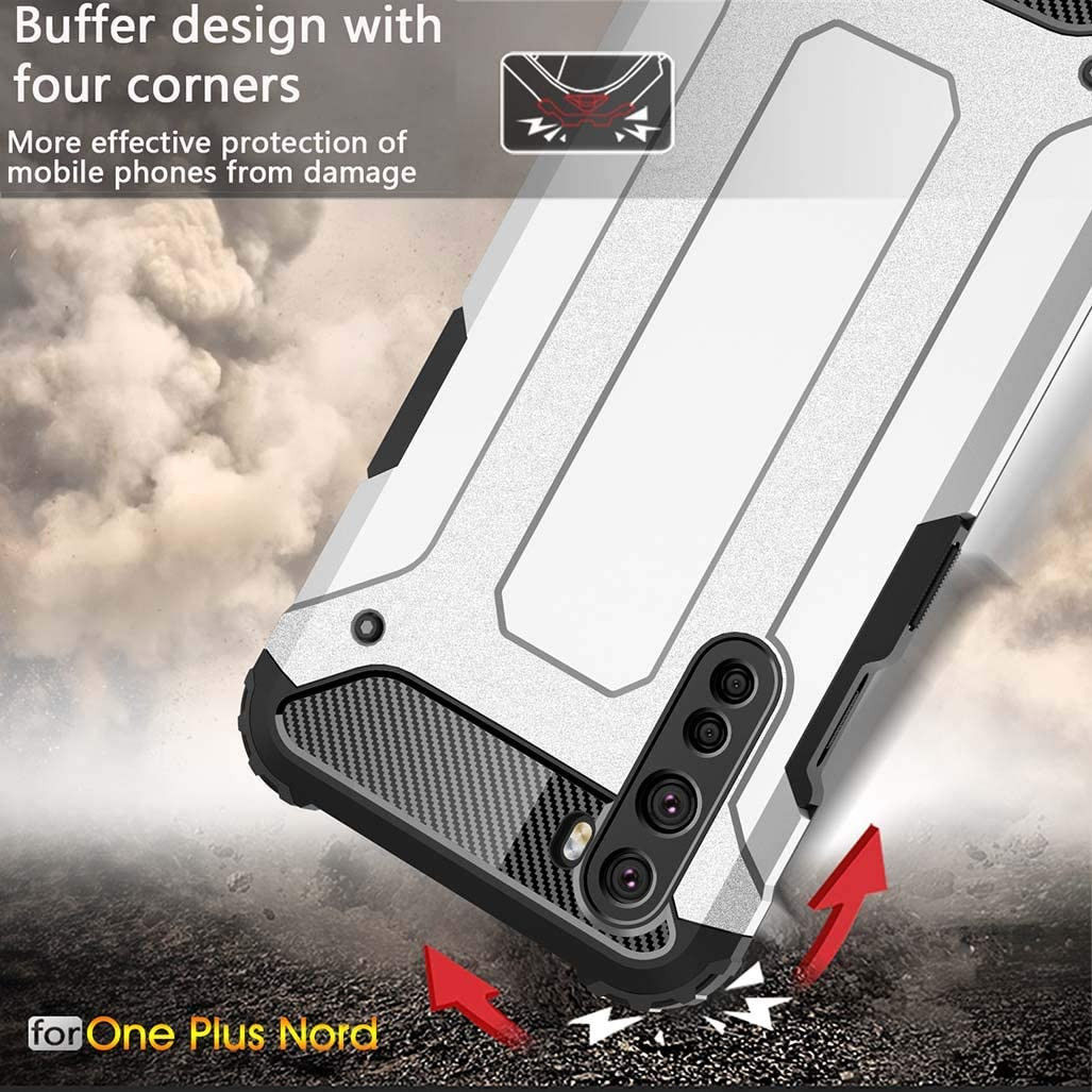 OnePlus Nord Hoesje Shock Proof Hybride Backcover Goud afbeelding 6