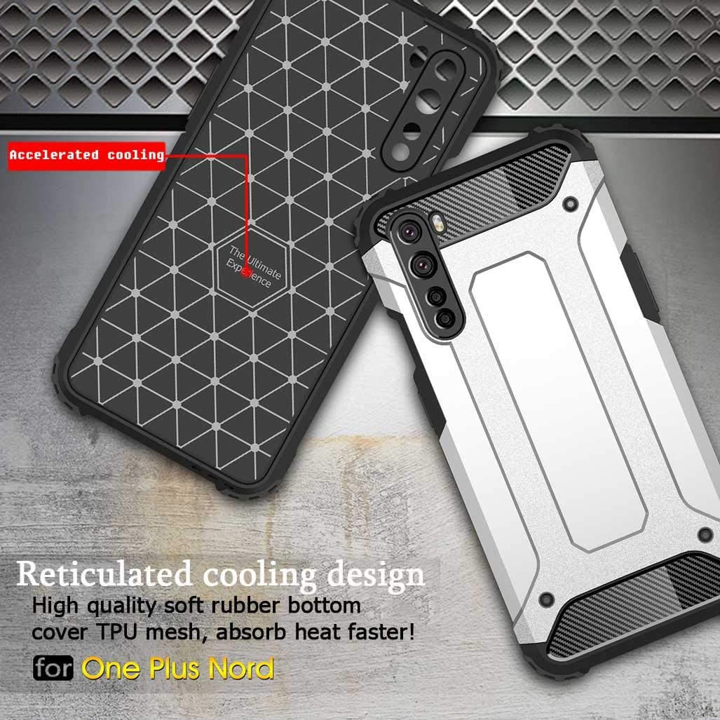 OnePlus Nord Hoesje Shock Proof Hybride Backcover Goud afbeelding 8