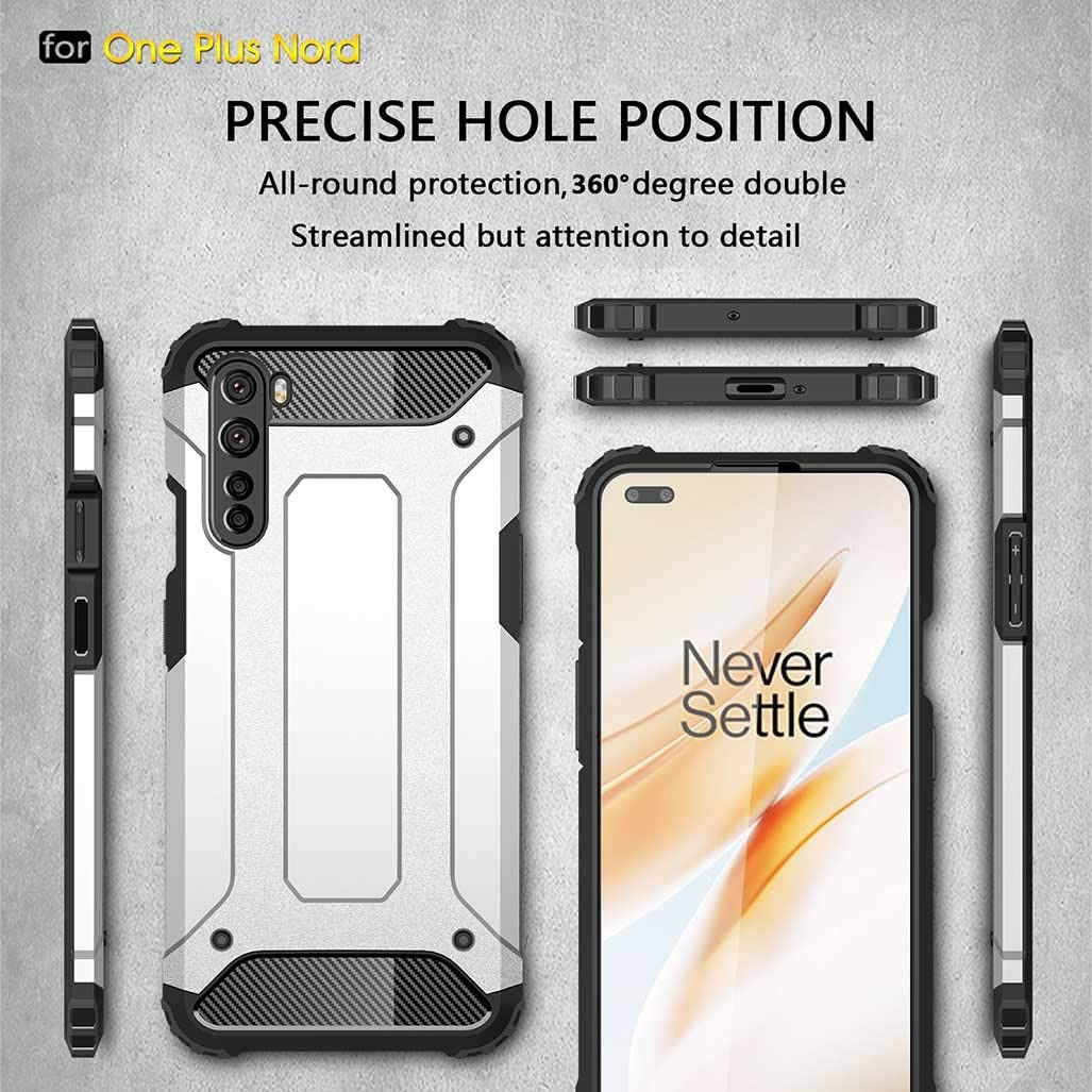 OnePlus Nord Hoesje Shock Proof Hybride Backcover Goud afbeelding 9