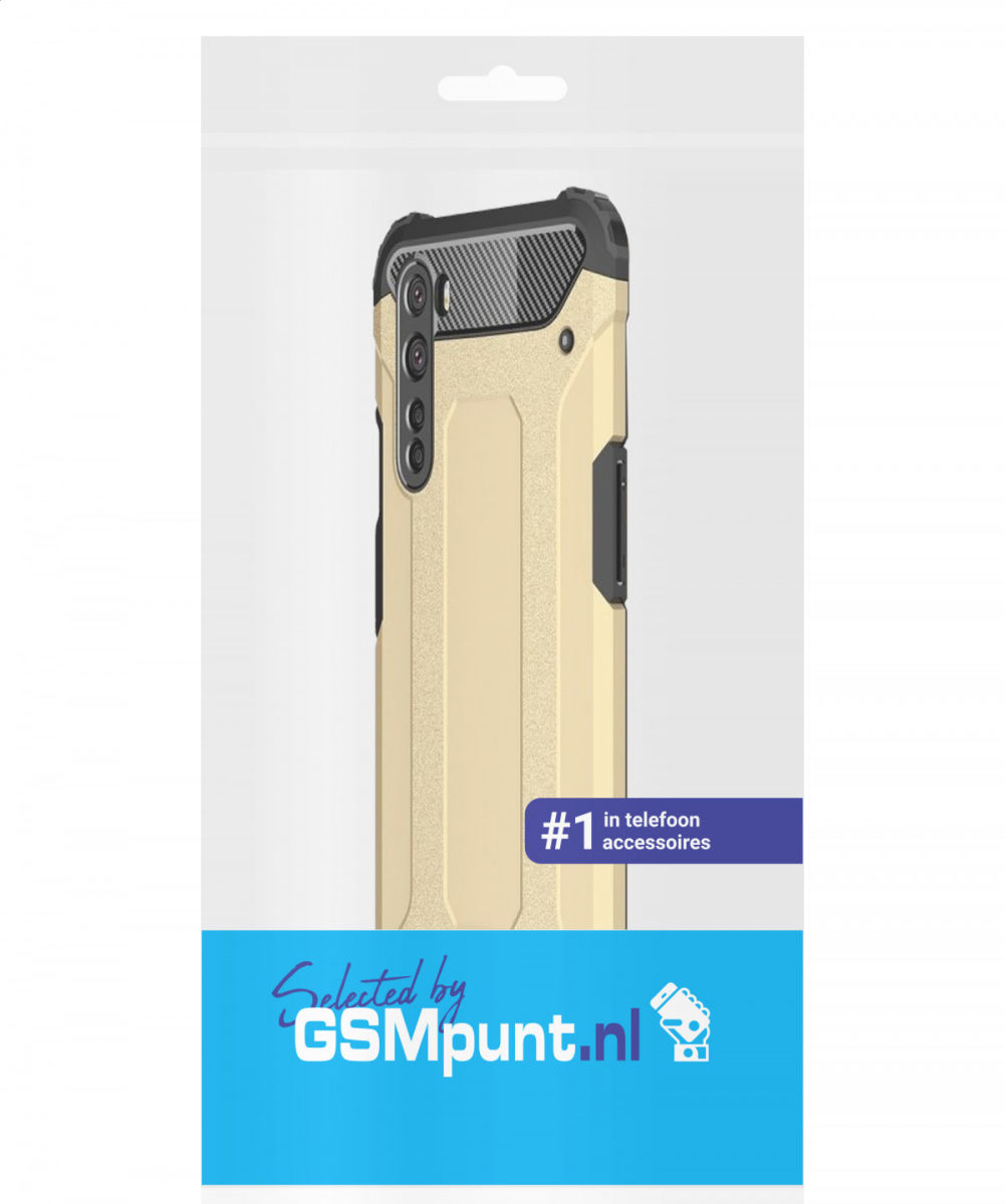 OnePlus Nord Hoesje Shock Proof Hybride Backcover Goud afbeelding 2
