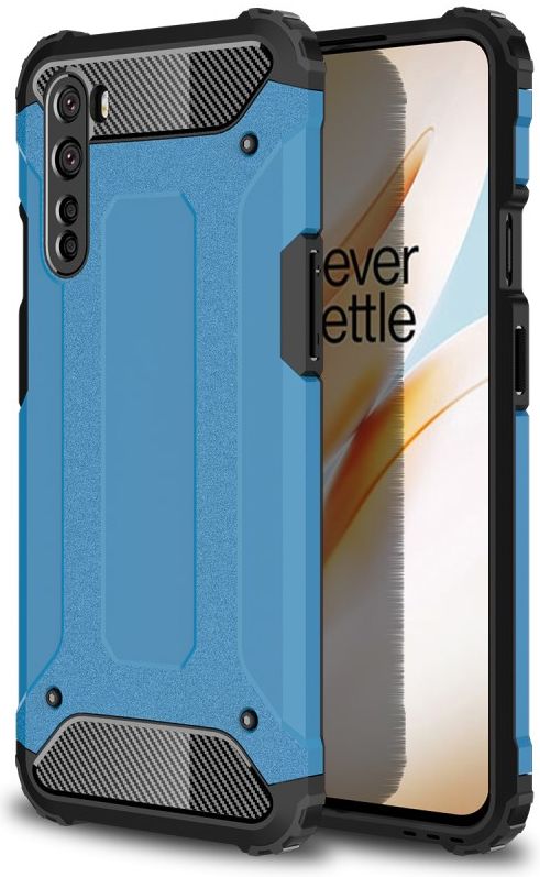 OnePlus Nord Hoesje Shock Proof Hybride Backcover Blauw afbeelding 1