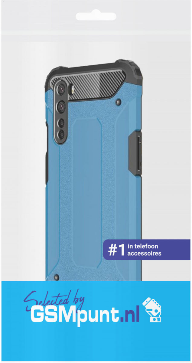 OnePlus Nord Hoesje Shock Proof Hybride Backcover Blauw afbeelding 4