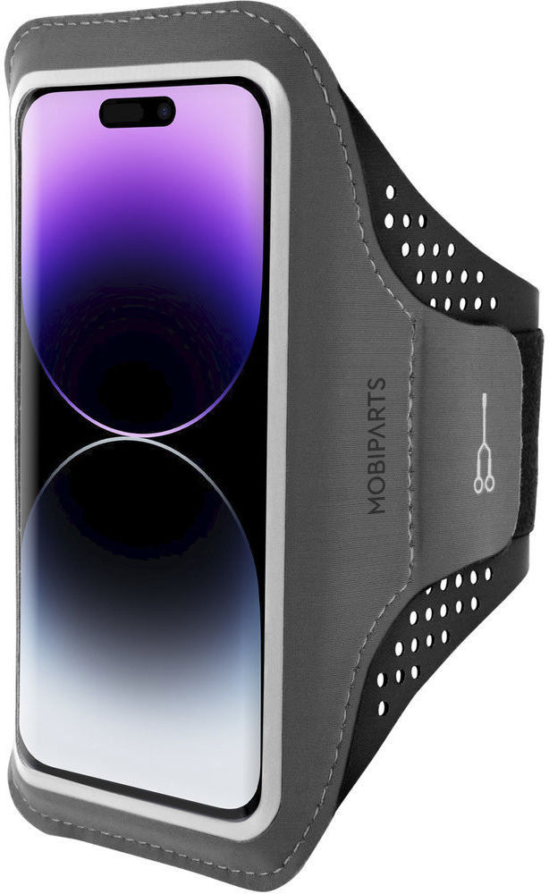 Mobiparts Comfort Fit Armband Universeel Sporthoesje Telefoons Zwart afbeelding 1