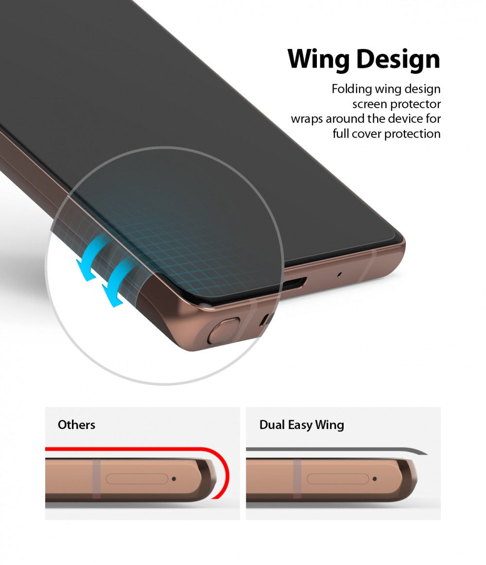 Ringke Dual Easy Wing Samsung Note 20 Screen Protector (Duo Pack) afbeelding 6
