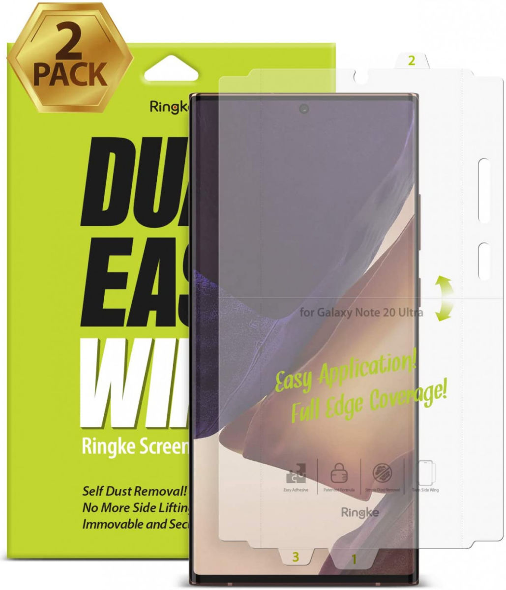 Ringke Dual Easy Wing Samsung Note 20 Ultra Screenprotector (Duo Pack) afbeelding 1