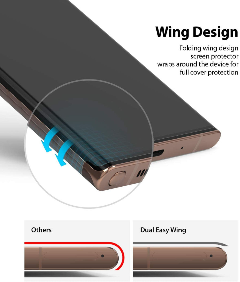 Ringke Dual Easy Wing Samsung Note 20 Ultra Screenprotector (Duo Pack) afbeelding 4