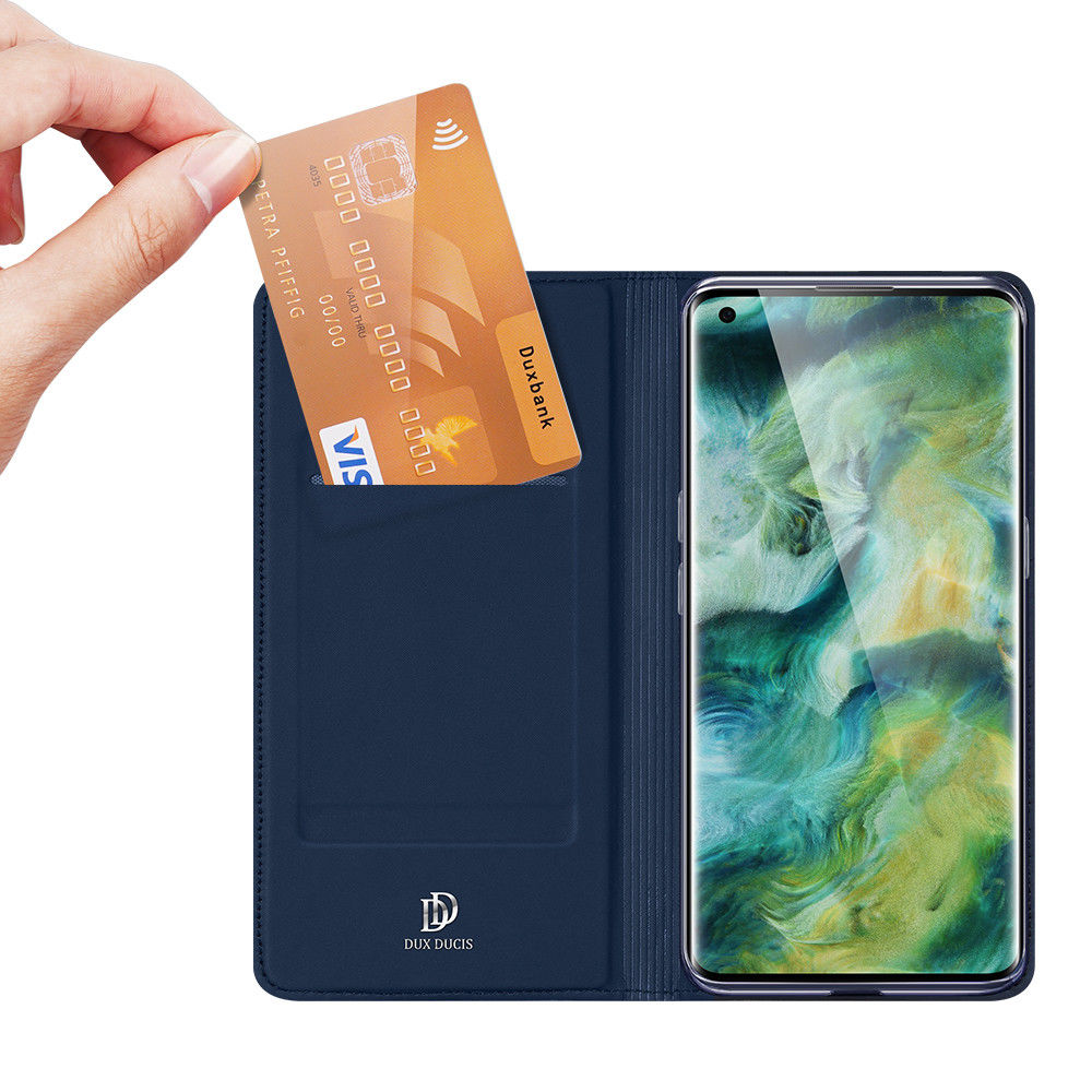 Dux Ducis Skin Pro Series Oppo Find X2 Hoesje Portemonnee Blauw afbeelding 2