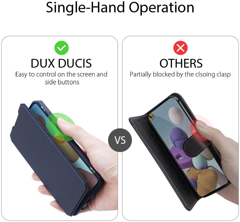 Dux Ducis Skin X Series Samsung Galaxy A21s Hoesje Blauw afbeelding 8