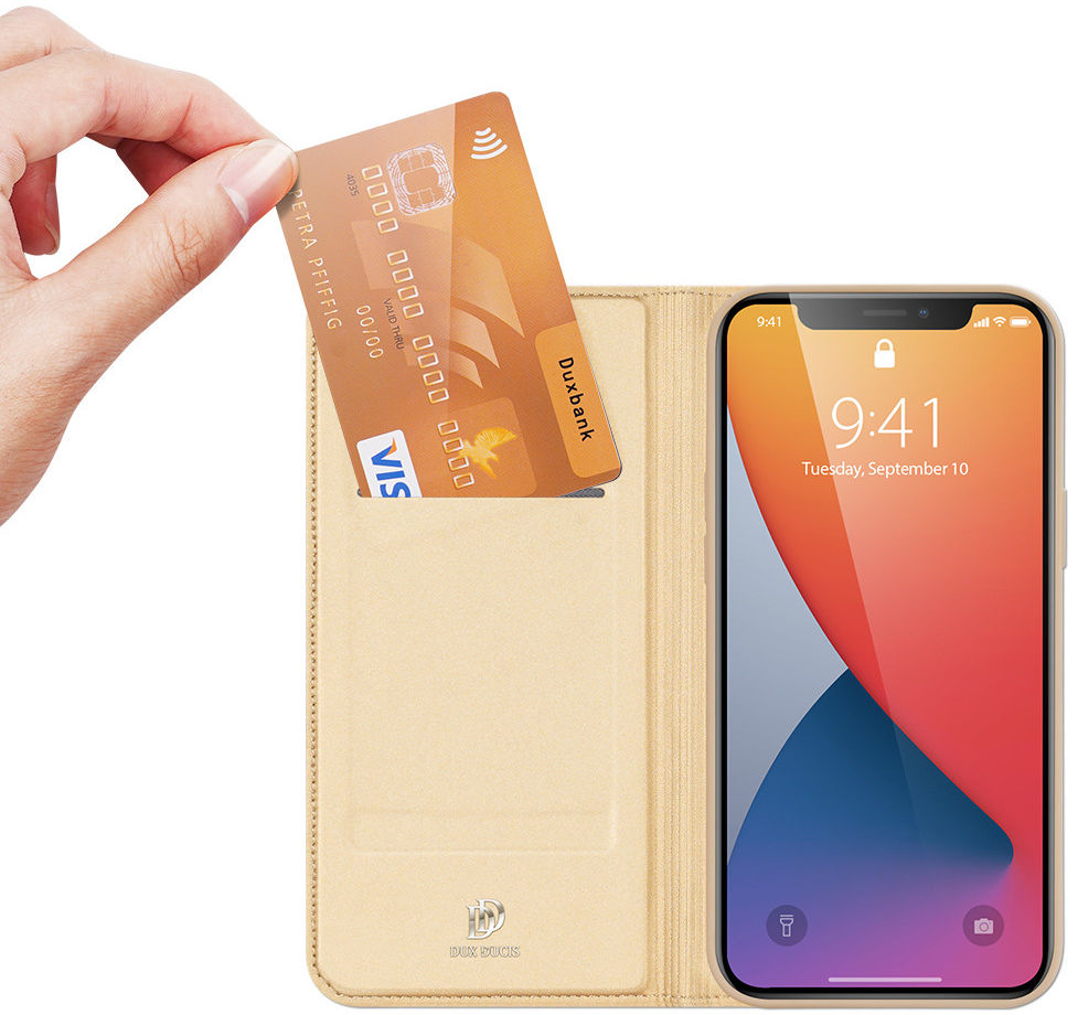 Dux Ducis Skin Pro Series Apple iPhone 12 Mini Hoesje Goud afbeelding 2